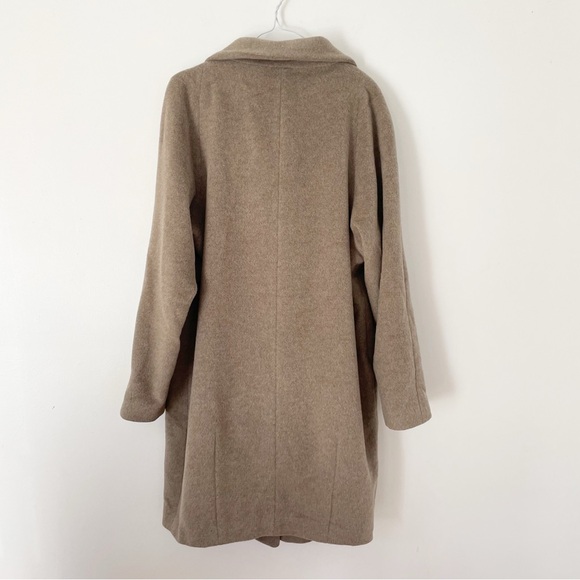 Gerard Darel Virgin Wool Cocoon Minimalistic Tan Coat size 10 - Picture 10 of 16